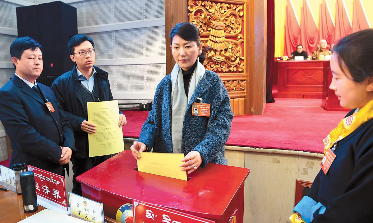 圖為政協(xié)委員投票現(xiàn)場。