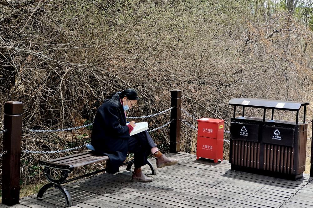 　書籍是知識的載體、智慧的結(jié)晶，是人類進(jìn)步的階梯。讀書，決定著一個(gè)人的修養(yǎng)和境界，關(guān)系著一個(gè)民族的素質(zhì)和力量，影響著一個(gè)國家的前途和命運(yùn)。耕讀傳家久，詩書繼世長。圖為在林間閱讀書籍的讀者。
