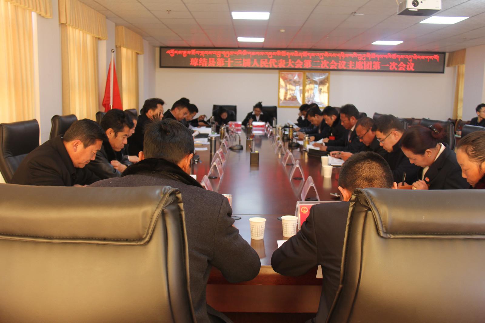 圖4為：瓊結(jié)縣第十三屆人民代表大會第二次會議舉行主席團第一次會議。.JPG